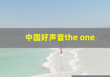 中国好声音the one